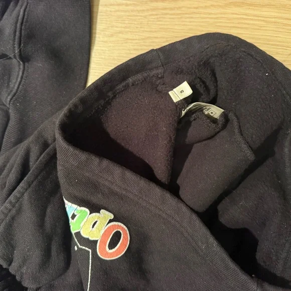 Madhappy football Black New York Hoodie and Shorts Set - Picture 2 of 4